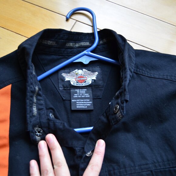 Harley-Davidson Men's Black Full Button Up Motorcycle Vest Size XXL Dirt Track - Picture 6 of 12